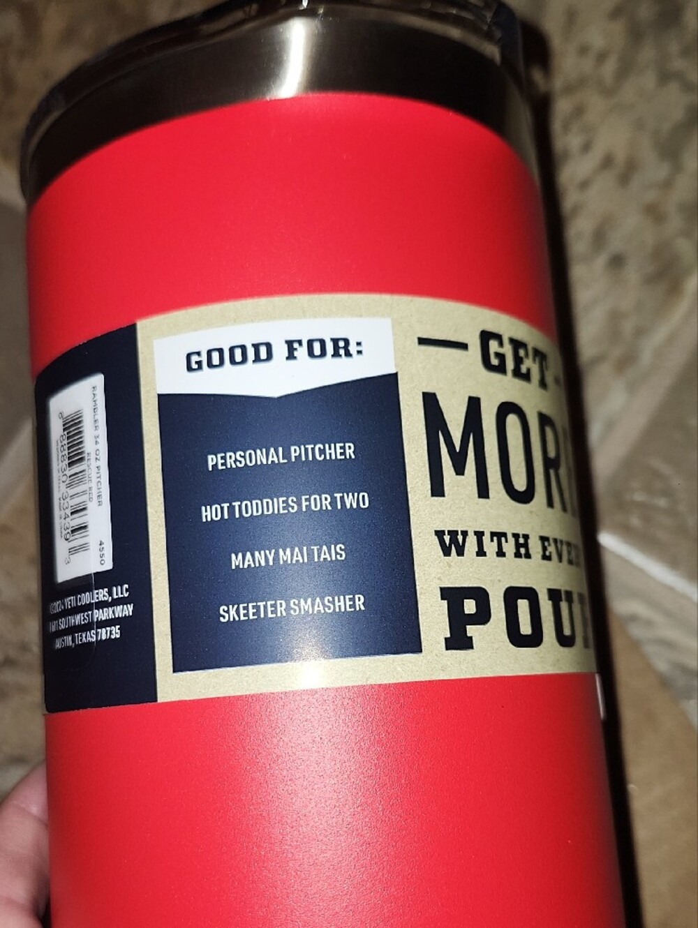 Yeti Rambler 34 oz Pitcher - Rescue Red Label - Picture 5 of 8